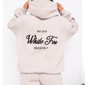 White Fox Beige Hoodie